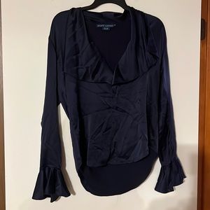 Navy Ralph Lauren Silk Blouse